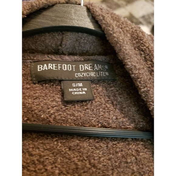 Barefoot Dreams Cozychic Lite Cardigan Sweater Size Small/Medium Brown - Picture 3 of 4